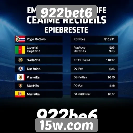 Campeonatos esportivos em destaque na 922bet6