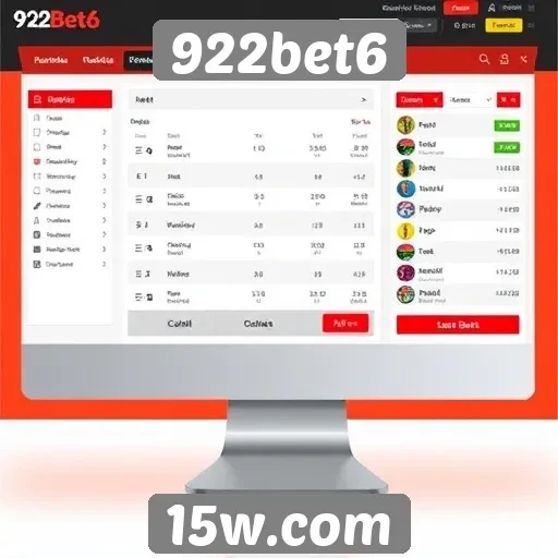 Análise da interface do usuário no site 922bet6